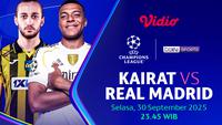 Siaran Langsung Liga Champions Kairat vs Real Madrid: Eksklusif di Vidio