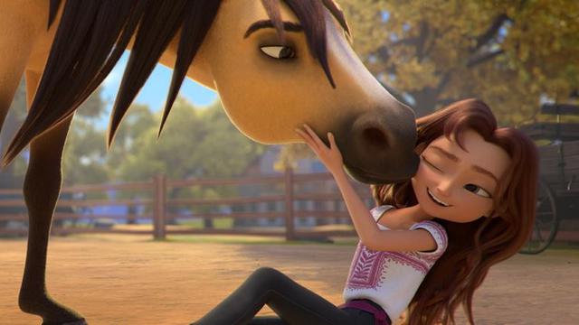 Lucky bertemu kuda yang kemudian dinamai Spirit dalam film Spirit Untamed. (Foto: Dok. DreamWorks Animations/ IMDb)