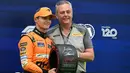 Hasil positif pada sesi kualifikasi menambah kepercayaan diri pada Lando Norris untuk mempertahankan posisi terdepan pada balapan utama Grand Prix Hungaria di Sirkuit Hungaroring, Budapest, Minggu (21/7/2024). (Ferenc ISZA/AFP)