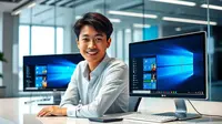 perbedaan windows 10 dan 11 ©Ilustrasi dibuat AI