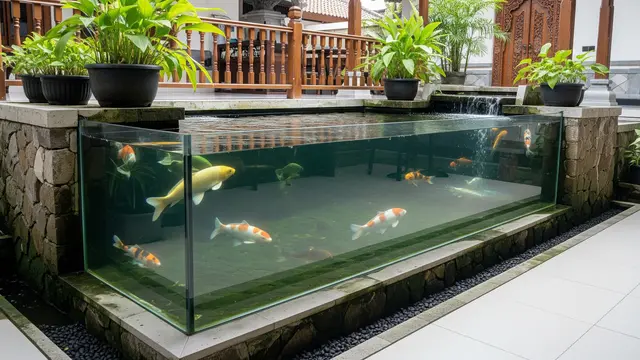 Model Kolam Ikan Minimalis Lahan 2x3 Meter Mudah Dirawat/ Ilustrasi gambar oleh AI