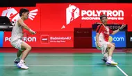 Ganda putra Indonesia, Raymond Indra/Nikolaus Joaquin, harus puas menjadi runner-up Indonesia Open 2026 setelah kalah 21-13, 18-21 dan 10-21 dari pasangan Malaysia, Goh Sze Fei/Nur Izzuddin, Minggu (7/6/2026). (Bola.com/M. Iqbal Ichsan)