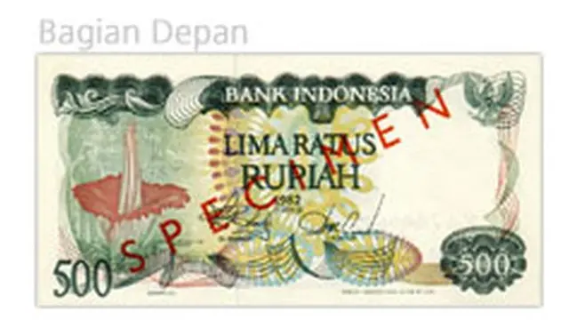 Uang kertas pecahan Rp500 Tanda Tahun 1982. (Dok Bank Indonesia)