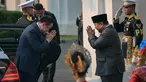 Presiden Prabowo Subianto  menyambut  Perdana Menteri Thailand Anutin Charnvirakul di Istana Merdeka, Jakarta, Senin (3/8/2026). (AFP/ Bay Ismoyo)
