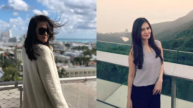 Beda Gaya OOTD Luna Maya dan Cut Tari