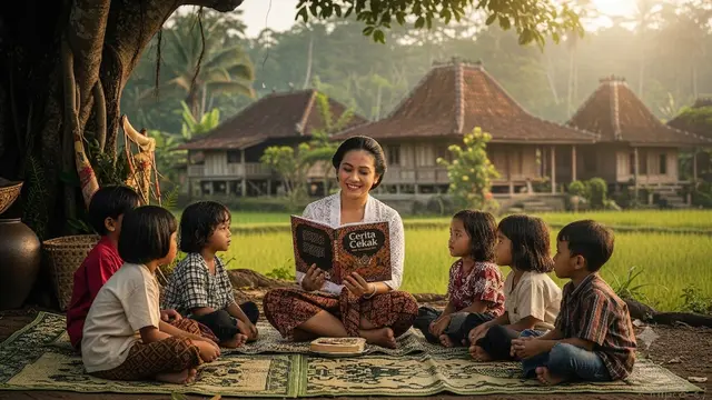 Contoh Cerkak Bahasa Jawa. Foto: AI Generated