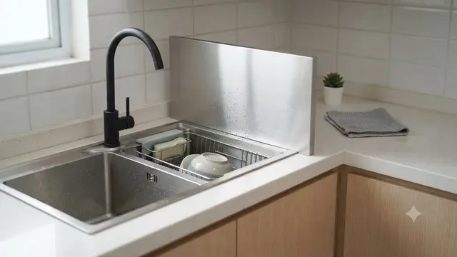 Ide Sekat Area Cuci Piring untuk Dapur Kecil