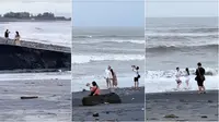Momen tak terduga, ada 7 pasangan foto prewed dalam satu pantai yang sama sekaligus. (Sumber: TikTok/_astaga)