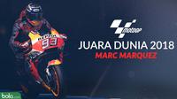 Juara Dunia MotoGP 2018 Marc Marquez (Bola.com/Adreanus Titus)