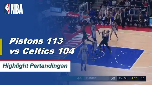 Cuplikan Hasil Pertandingan NBA : Pistons 113 VS Celtics 104