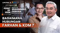 Wali Kota Bandung M. Farhan blak-blakan soal banyak hal. Mulai dari Bandara Husein Sastranegara hingga hubungannya dengan Gubernur Jawa Barat Dedi Mulyadi. Simak selengkapnya di Point of View bersama Djati Darma.
