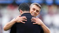 Arsenal meraih kemenangan tipis 1-0 atas West Ham pada pekan ke-36 Premier League 2025/2026 di London Stadium, Minggu (10/5/2026) dini hari WIB. Laga berjalan ketat dan ditentukan di menit-menit akhir. (AP Photo/Ian Walton)
