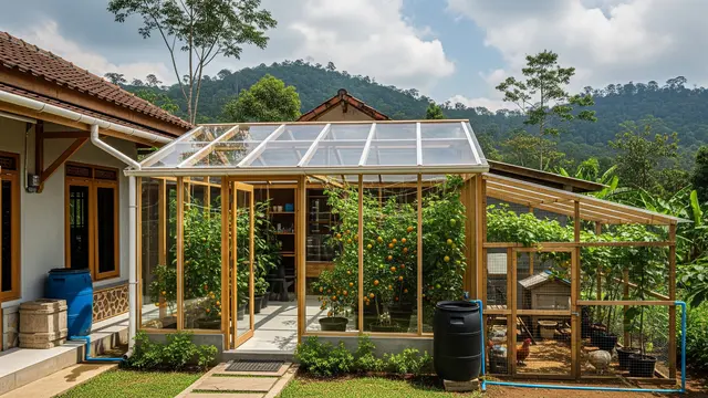 Rumah Kaca Mini dengan Integrasi Hijau
