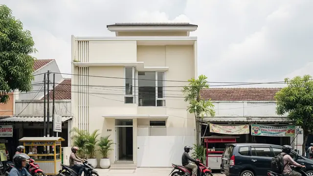 pilihan warna cat rumah untuk daerah pinggir jalan ramai