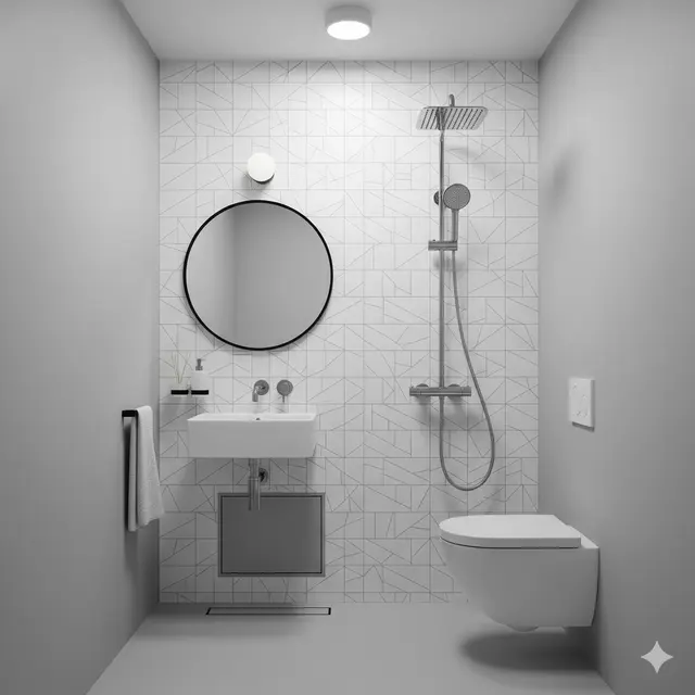 Kamar Mandi Minimalis 1x1 meter (Foto: Reve Art)