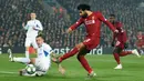 Salah berhasil mencetak 22 gol di Liga Champions bersama Liverpool. Jumlah itu muncul dari 39 pertandingan di kompetisi elit Eropa. (Foto: AFP/Oli Scarff)