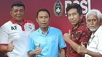 Perwakilan Asprov PSSI DKI Jakarta, Taufik Jursal Effendi (kanan) saat bertemu Sekjen PSSI Yunus Nusi (istimewa)