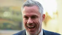 Mantan pemain Liverpool sekaligus pundit sepak bola Inggris, Jamie Carragher. (Jaimi Joy/POOL/AFP)