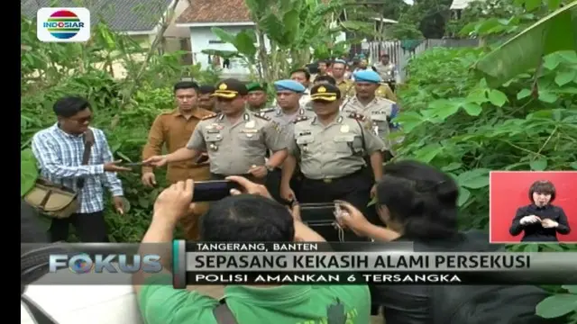 Enam provokator pengarakan dua sejoli di Sukamulya, Banten ditangkap Polresta Tangerang.