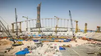 Pembangunan Khalifa International Stadium yang digunakan untuk Piala Dunia 2022 di Qatar (LOC)