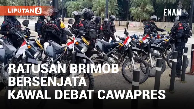 Debat Cawapres, Polri Terjunkan Ratusan Personel Brimob Bersenjata Lengkap