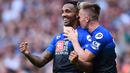 9. Callum Wilson (Bournemouth), awal musim ini tampil fenomenal bersama tim promosi dengan mencetak lima gol dalam tujuh laga. Namun sayang kemudian pria berusia 23 tahun itu cedera, dirinya diprediksi akan pulih pada bulan Maret. (AFP/Ben Stansall)