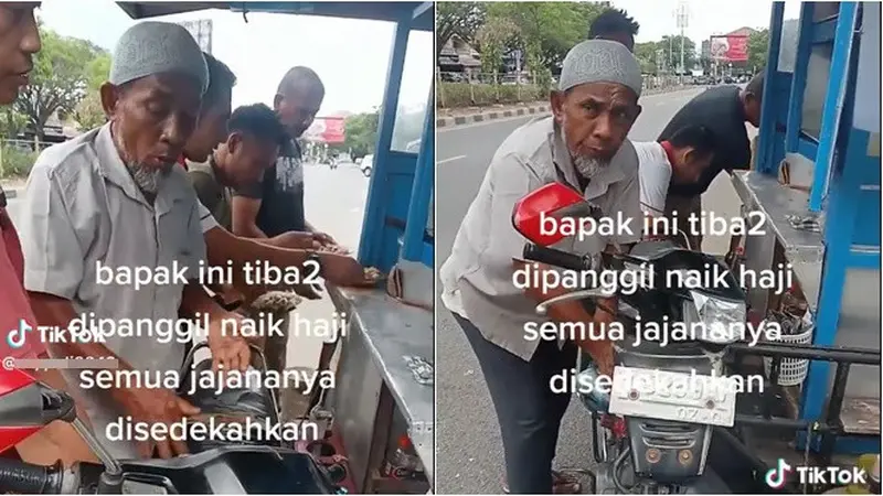 Dapat Kabar Masuk Kuota Haji 2023, Bapak Ini Langsung Gratiskan Semua Jualannya