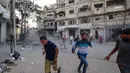 Israel kembali meluncurkan gelombang serangan udara yang diklaim sebagai respons atas pelanggaran gencatan senjata oleh Hamas. (Eyad BABA/AFP)