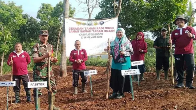 Polbangtan Bogor berhasil menggelar Gerakan Tanam Padi Gogo di Kabupaten Bogor