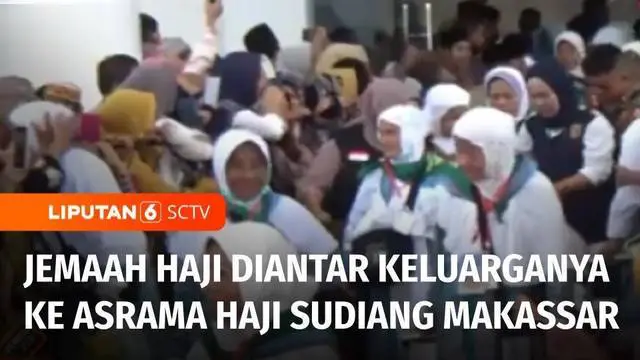VIDEO: Ratusan Pengantar Jemaah Haji Antar Keluarganya Menuju Asrama Haji Sudiang Makassar