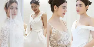Lihat di sini beberapa potret dari proses fitting 4 gaun pengantin Dior pilihan Kimberley Anne Woltermas.