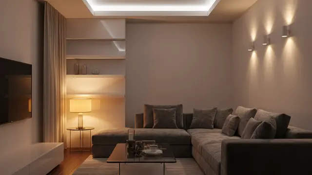 Trik Desain Interior Rumah Sempit Agar Terlihat Luas Tanpa Renovasi Besar. AI