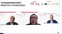 Italia resmi menyerahkan kepemimpinan diskusi Think 20 (T20) kepada Indonesia mengikuti perpindahan kursi presidensi G20.
