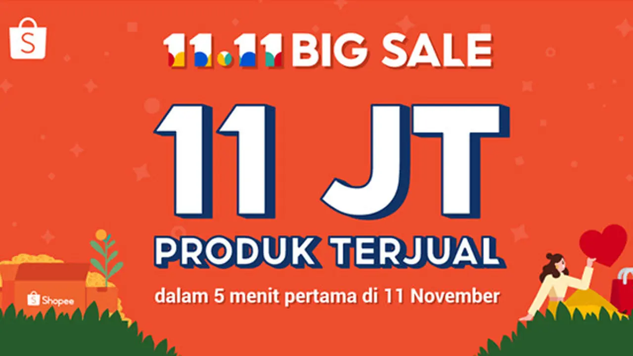 Shopee 11.11 Big Sale Catatkan 11 Juta Produk Terjual dalam 5 Menit Pertama di 11 November