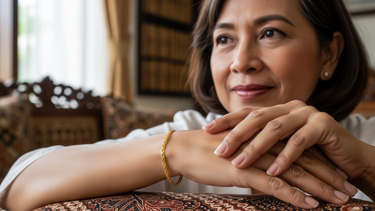 8 Model Gelang Emas 3 Gram untuk Ibu 50 Tahun, Elegan dan Nyaman Sepanjang Hari