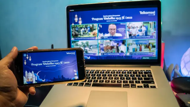 Pada Idul Adha 1443 H, Telkomsel menyalurkan 738 ekor hewan kurban kepada sekira 48 ribu penerima manfaat di lebih dari 700 lokasi di seluruh Indonesia. Penyerahan bantuan hewan kurban ini dilakukan secara simbolis di Jakarta (8/7). (Dok Telkomsel)