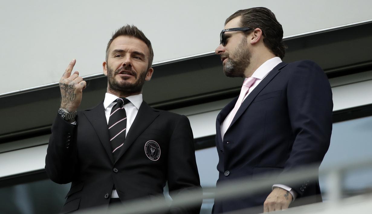 Selain presiden klub, Beckham juga berstatus salah satu pemilik Inter Miami CF bersama Marcelo Claure, Jorge dan Jose Mas, serta Masayoshi Son. (Foto: AP/Marcio Jose Sanchez)
