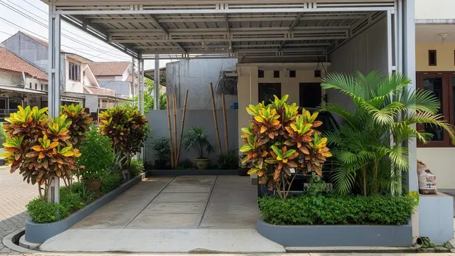 Inspirasi Carport untuk Rumah Hook di Perkampungan