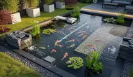 7 Desain Kolam Koi yang Tetap Bersih dan Estetik untuk Pemilik Rumah Sibuk