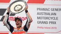 Pembalap Repsol Honda, Marc Marquez, mengaku sejak awal balapan sudah yakin bisa meraih kemenangan di MotoGP Australia. (dok. Repsol Honda)