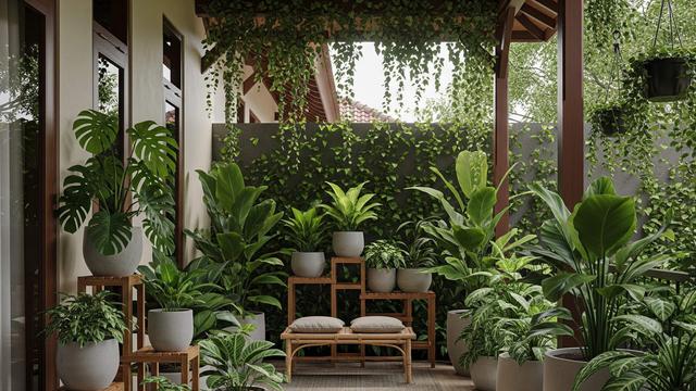 7 Desain Teras Rumah Rapi Ramah Lingkungan Penuh Tanaman Hijau ...