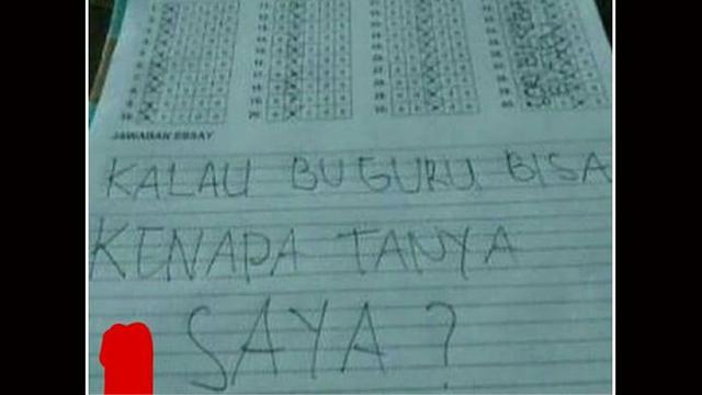 Kelewat Kreatif, 7 Jawaban Kocak Siswa Saat Kerjakan Soal Ujian