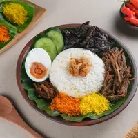 ilsutrasi resep nasi krawu khas gresik/Ketut Mahendri/shutterstock