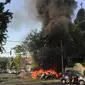 Ledakan bom terjadi di Gereja Katolik Santa Maria, Gubeng, Surabaya, Minggu (13/5). Bom juga meledak di KI Wonokromo Diponegoro, dan Gereja di Jalan Arjuno. (Liptan6.com/Istimewa)