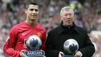 Cristiano Ronaldo dan Sir Alex Ferguson (PAUL ELLIS / AFP)