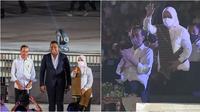 Momen Iriana Jokowi lambaikan tangan ajak Andmesh Kamaleng foto bareng. (Sumber: Instagram/andmeshkamaleng_/YouTube/Sekretariat Presiden)