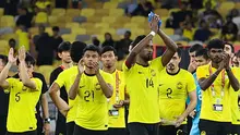 Skuad Malaysia menyapa fans usai hanya bermain imbang 0-0 melawan Singapura di Piala AFF 2024 hari Jumat (20/12/2024). (X/FAM)