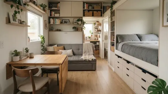 Rumah dengan Furnitur Multifungsi