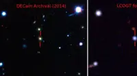 Para astronom berhasil mendeteksi supernova paling dahsyat yang pernah diamati. (Des/B.Shappee and The ASAS-SN Team)