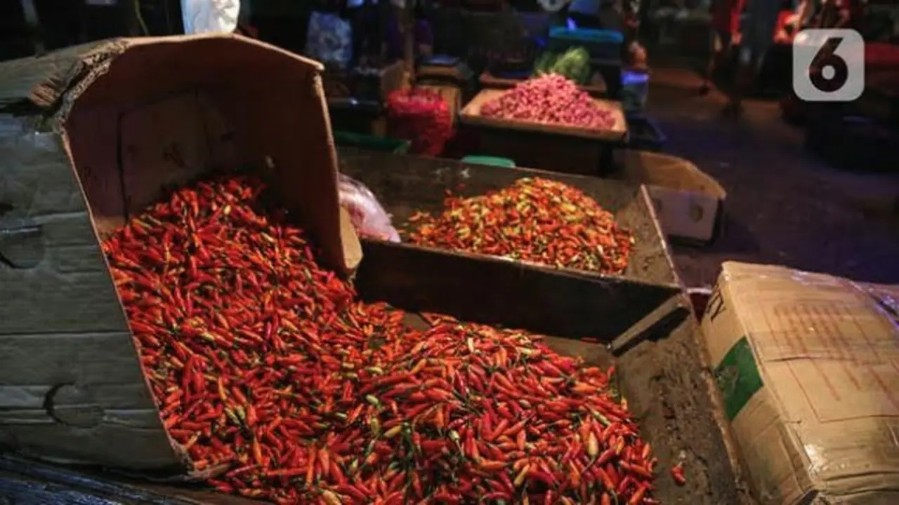 Cabai di pasar tradisional.